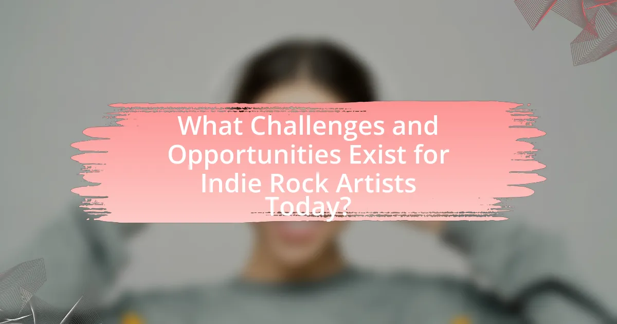 What Challenges and Opportunities Exist for Indie Rock Artists Today?